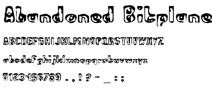 Abandoned Bitplane font